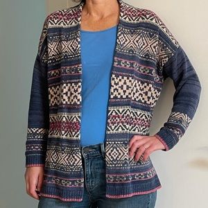Chaps Size M patterned cardigan